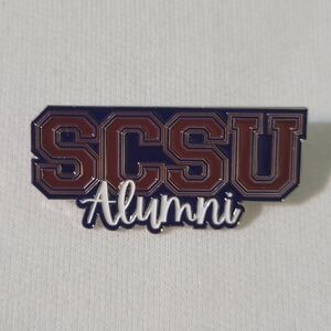 SCSU Alumni Brooch - Red and Silver